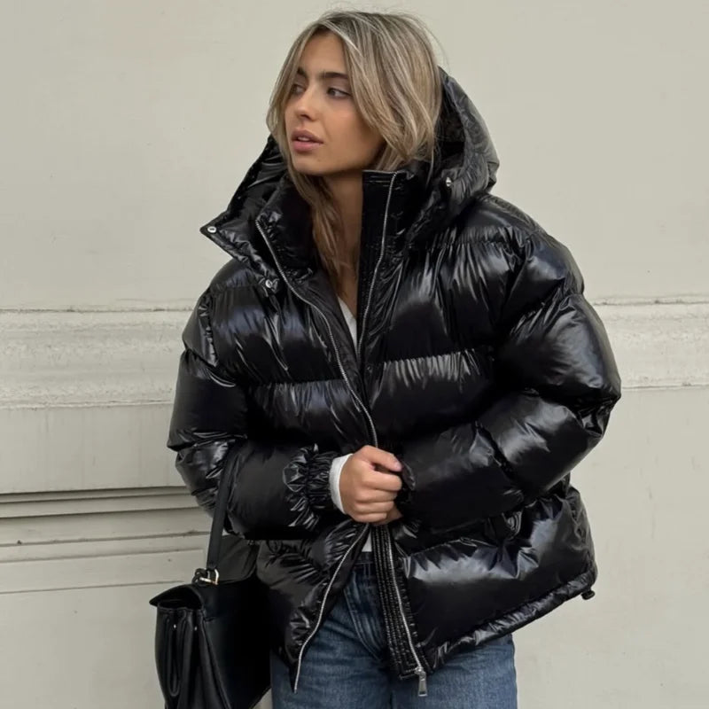 Glossy Urban Puffer Jacket