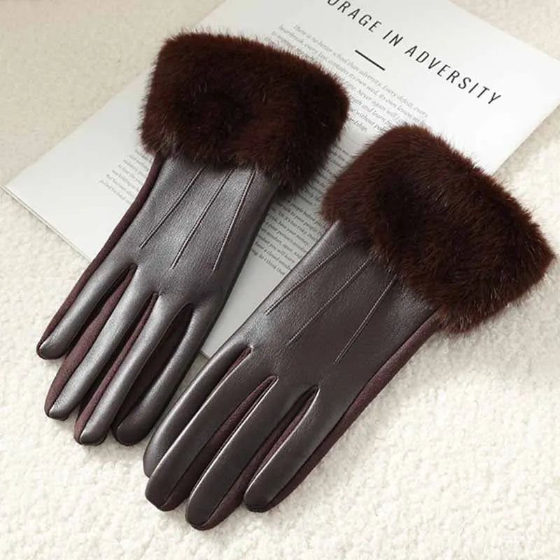 Luxe Fur Winterhandschuhe