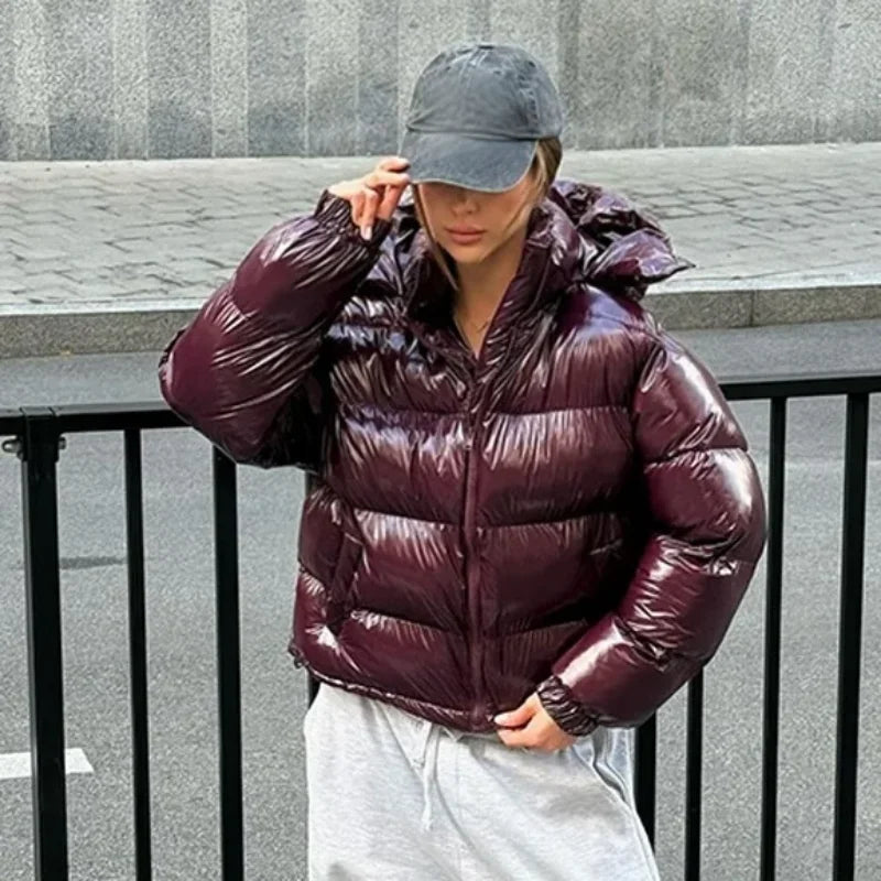 Glossy Urban Puffer Jacket