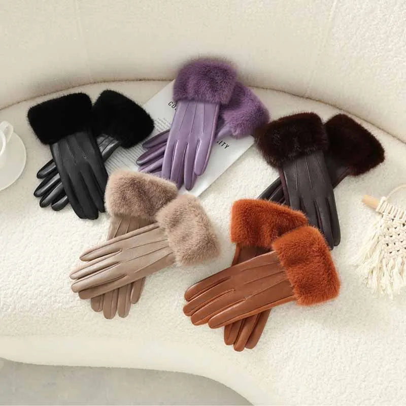 Luxe Fur Winterhandschuhe
