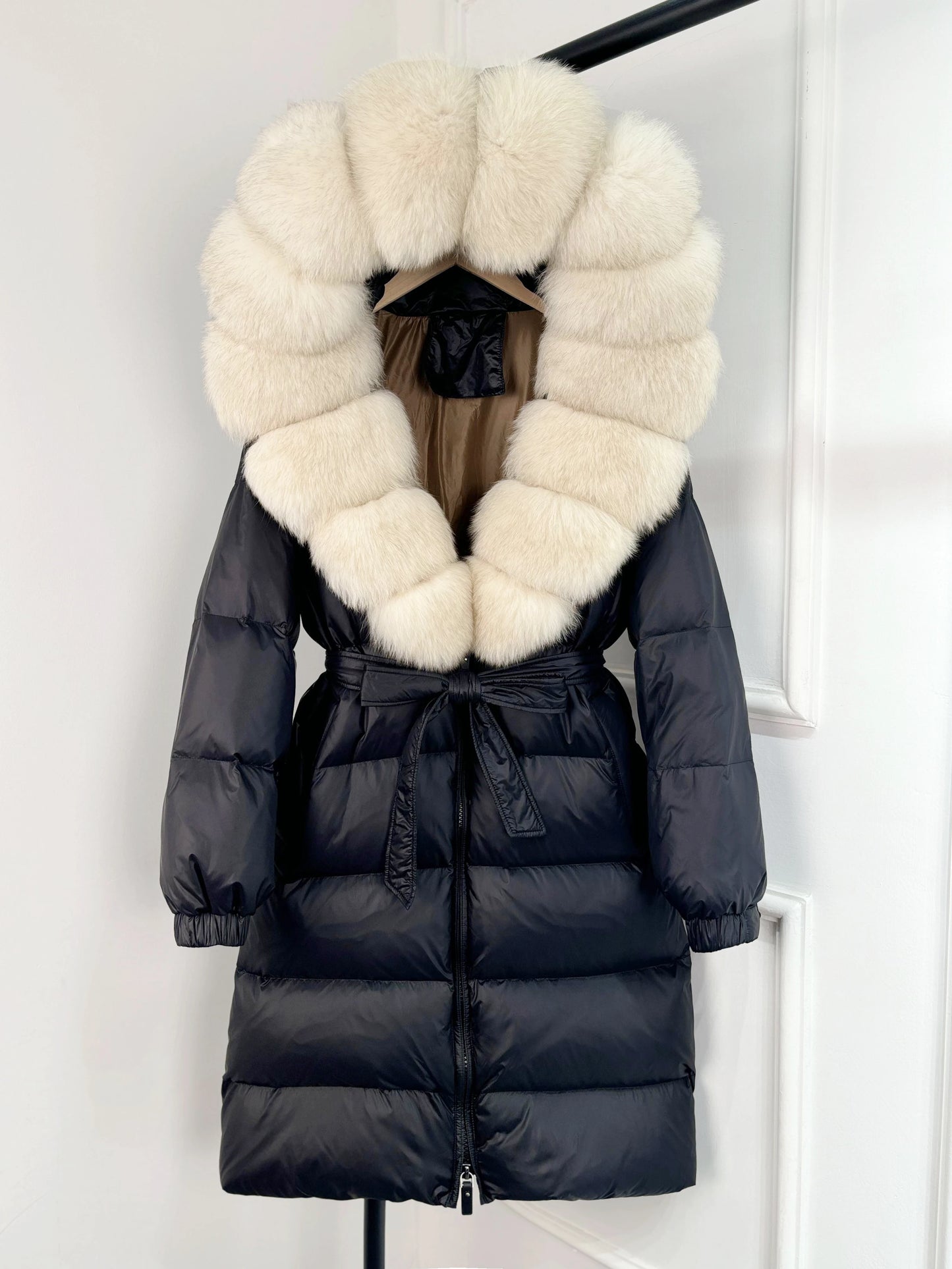 Imperial Fox-Trim Down Coat