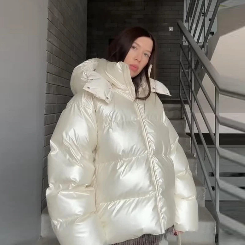 Glossy Urban Puffer Jacket