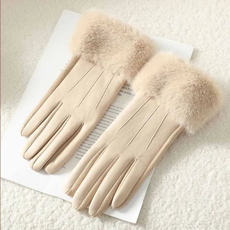 Luxe Fur Winterhandschuhe