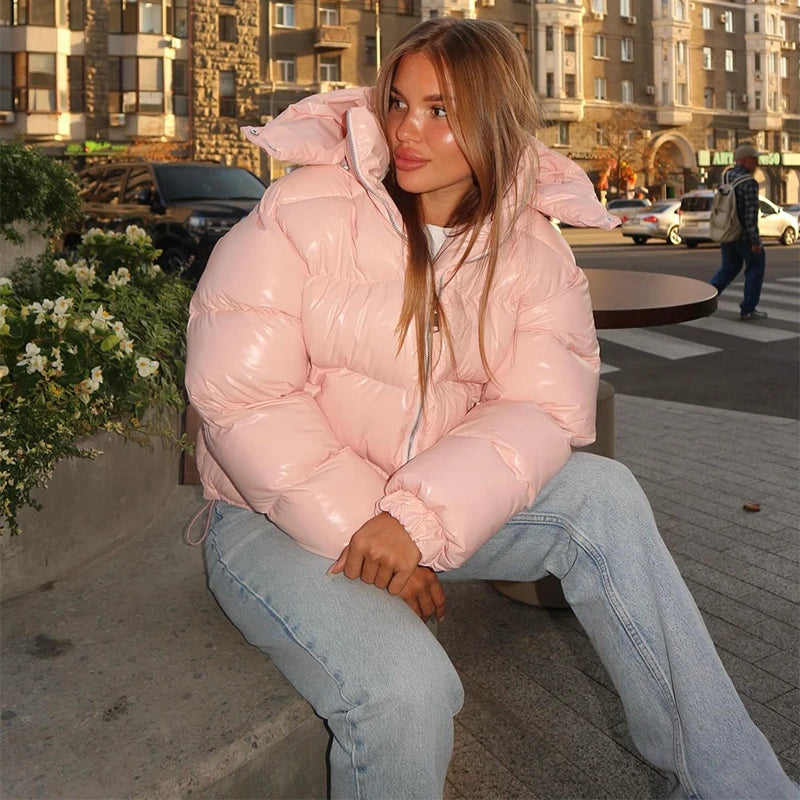Glossy Urban Puffer Jacket