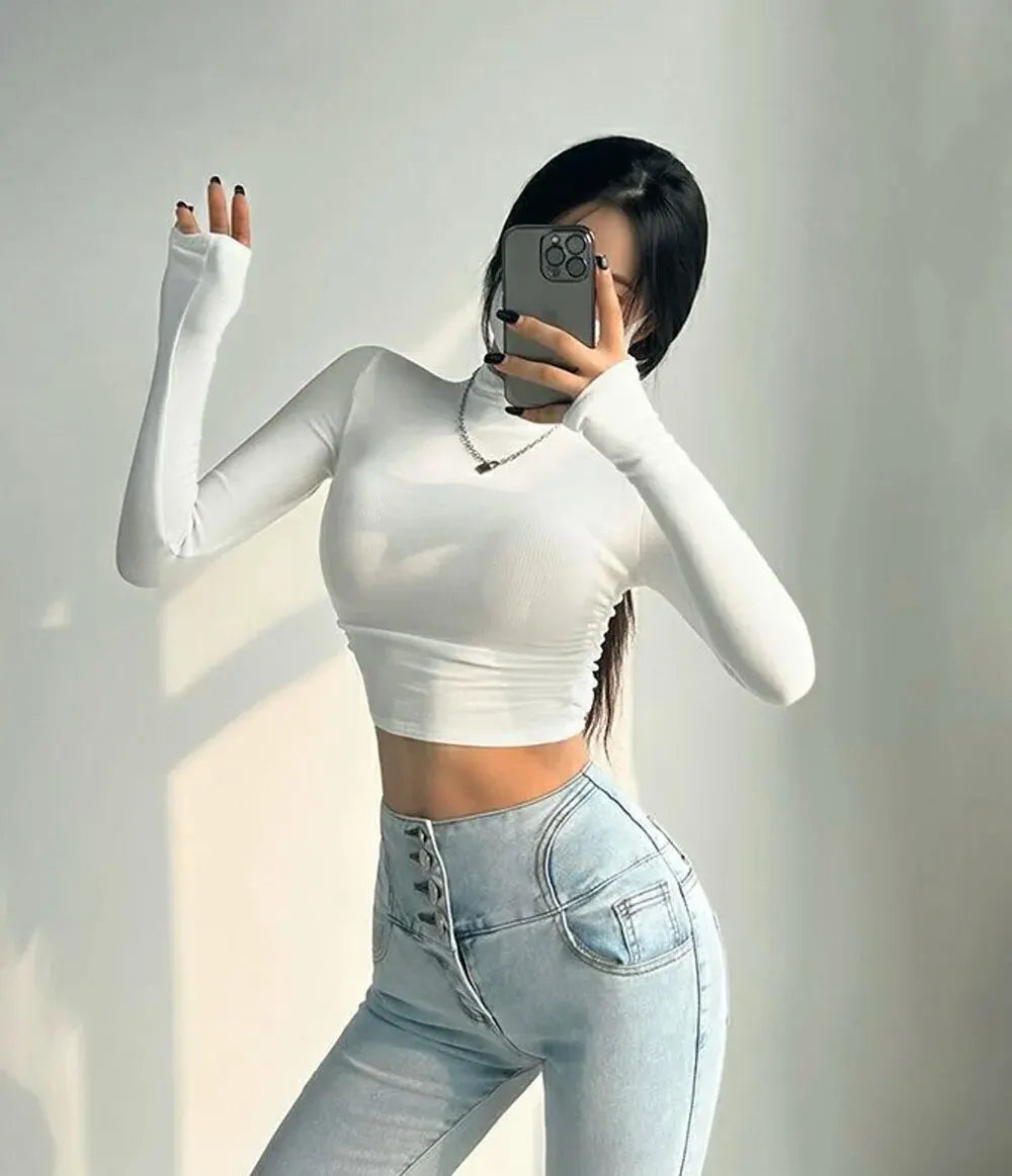 Curve Fit Ribbed Crop