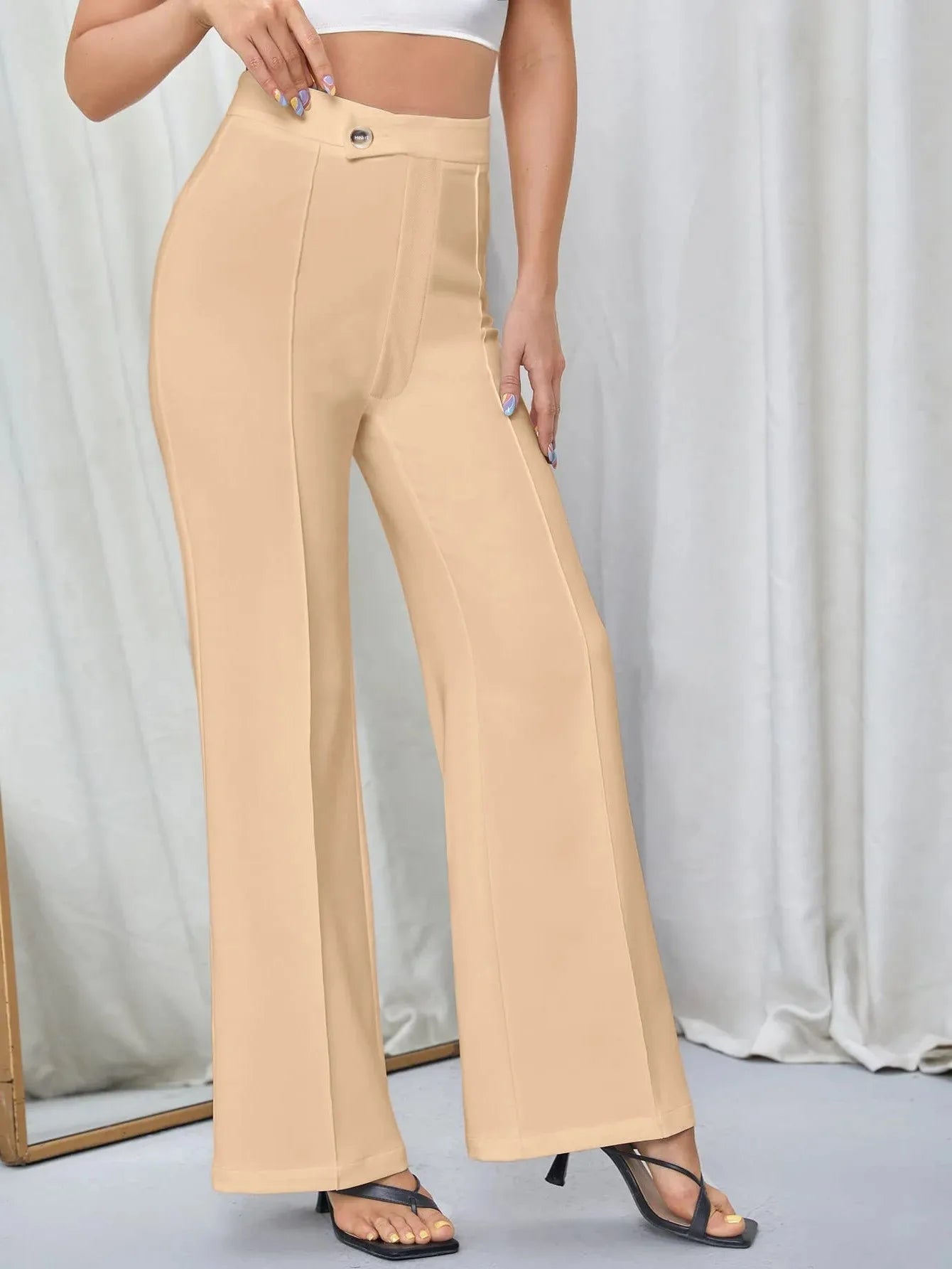 Contour High-Waist Tailored Pants