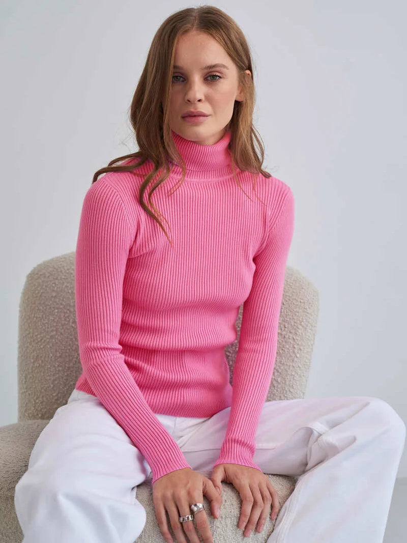SilkRib Essential Turtleneck