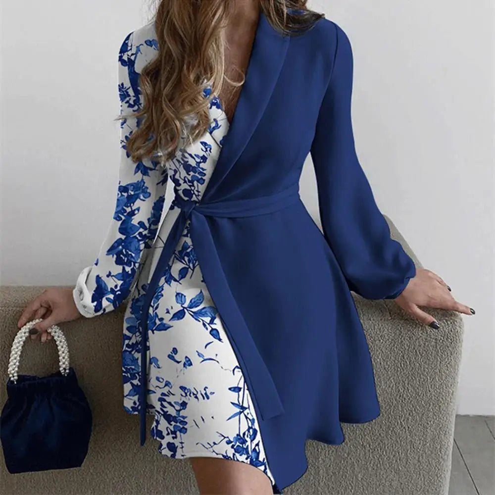 Azure Porcelain Wrap Dress