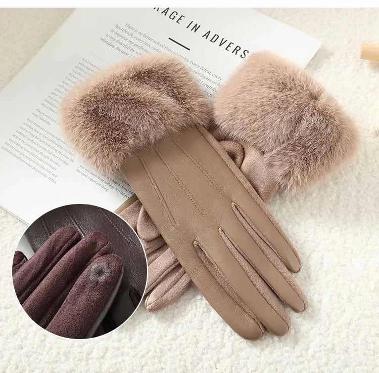 Luxe Fur Winterhandschuhe