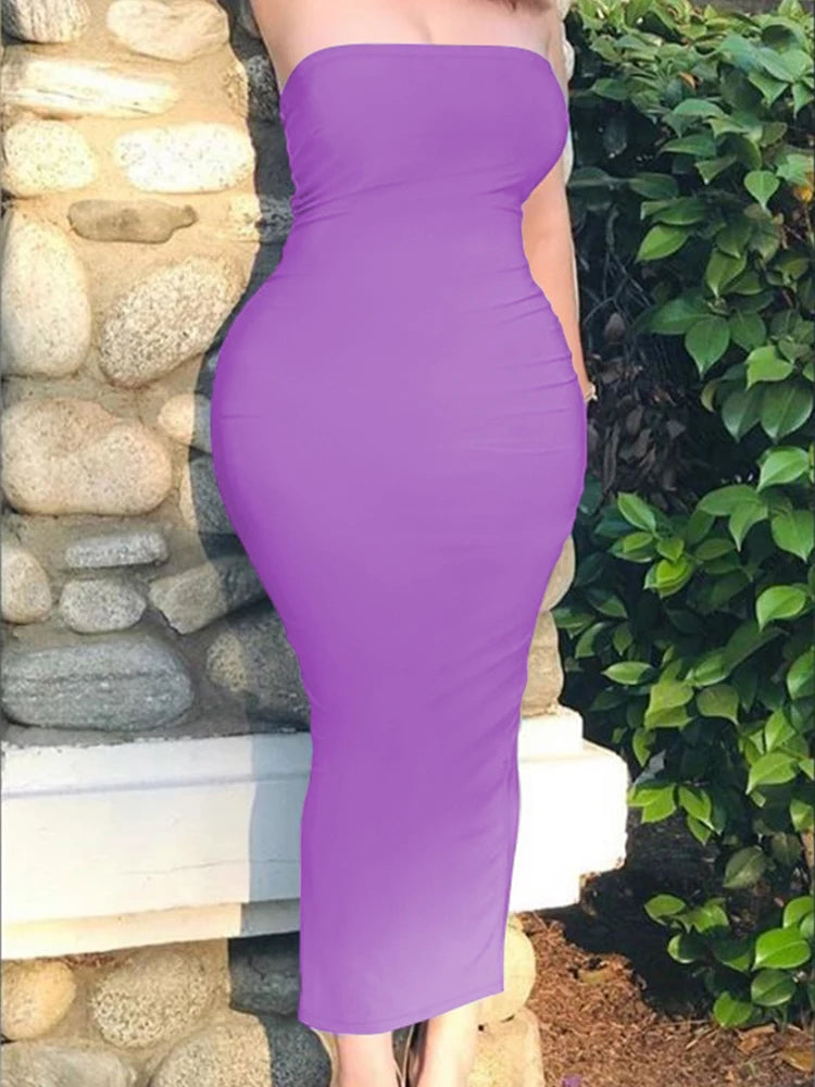 Sculpted Strapless Bodycon Dress
