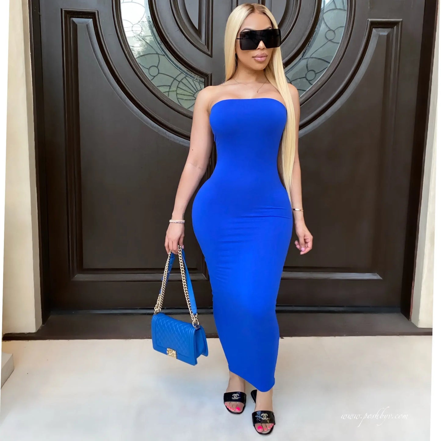 Sculpted Strapless Bodycon Dress