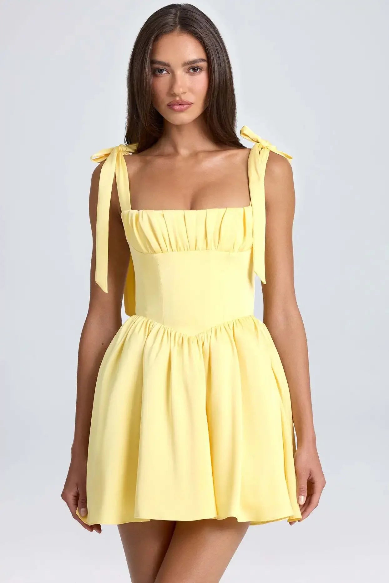 Blooming Bow Mini Dress