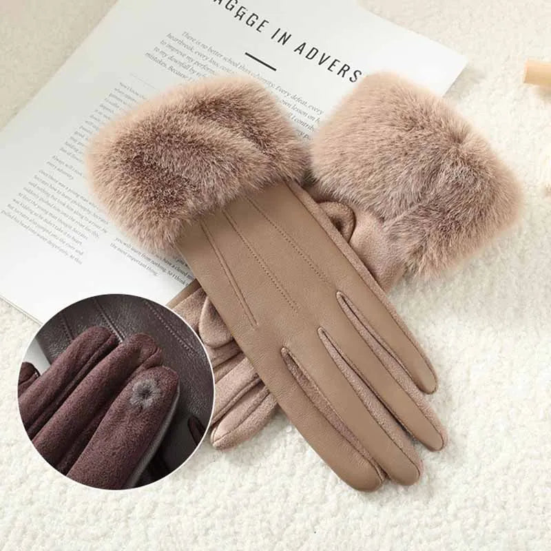Luxe Fur Winterhandschuhe
