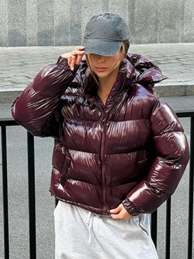 Glossy Urban Puffer Jacket