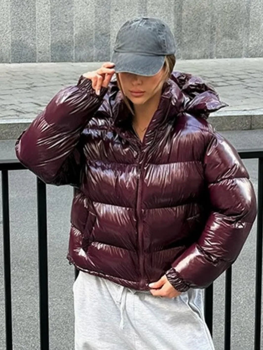 Glossy Urban Puffer Jacket