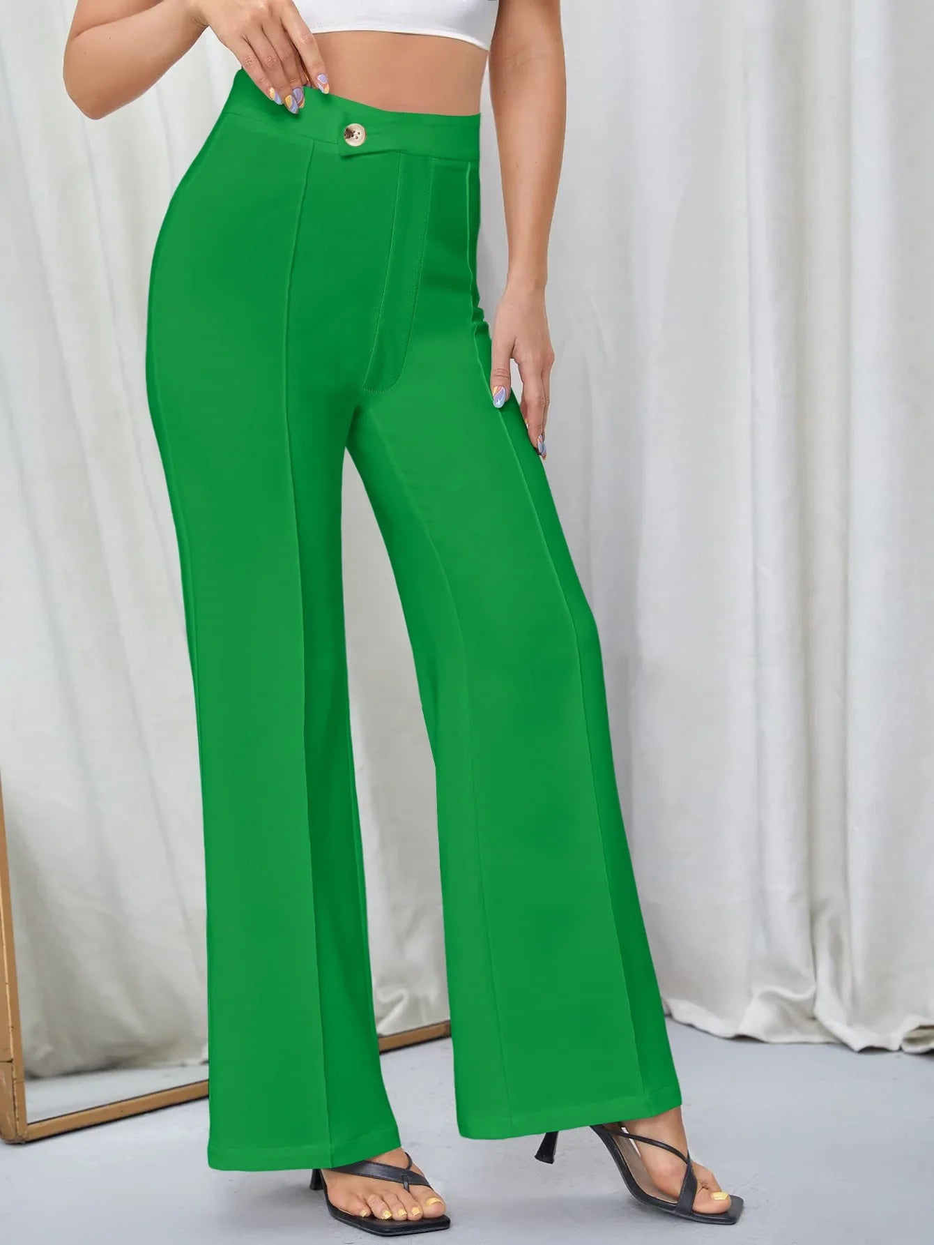 Contour High-Waist Tailored Pants