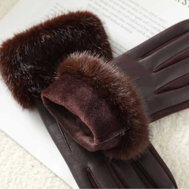 Luxe Fur Winterhandschuhe
