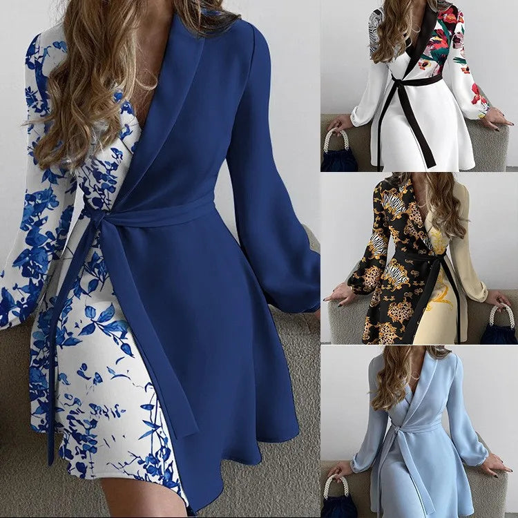 Azure Porcelain Wrap Dress