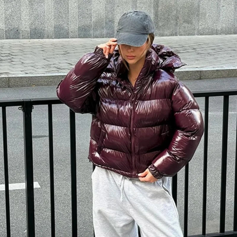 Glossy Urban Puffer Jacket