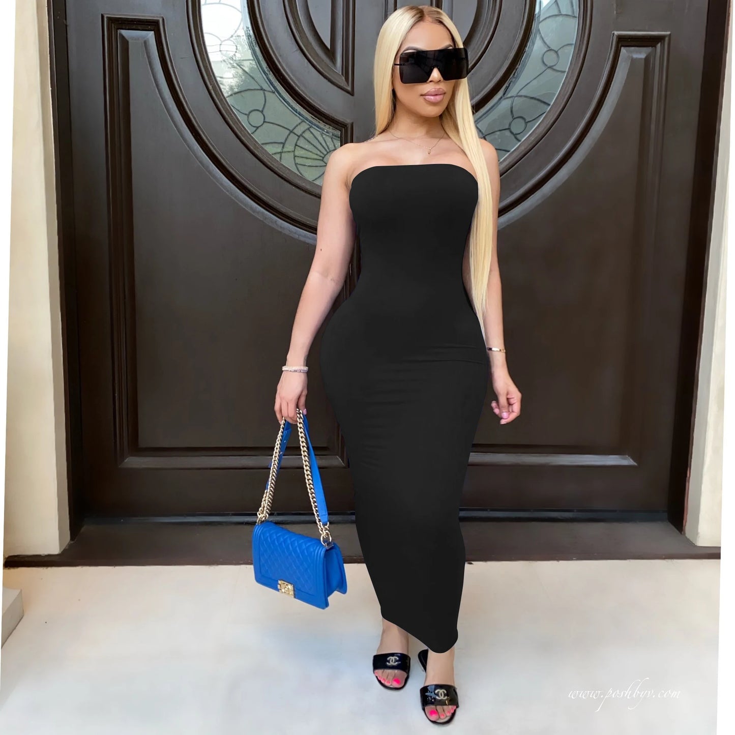 Sculpted Strapless Bodycon Dress