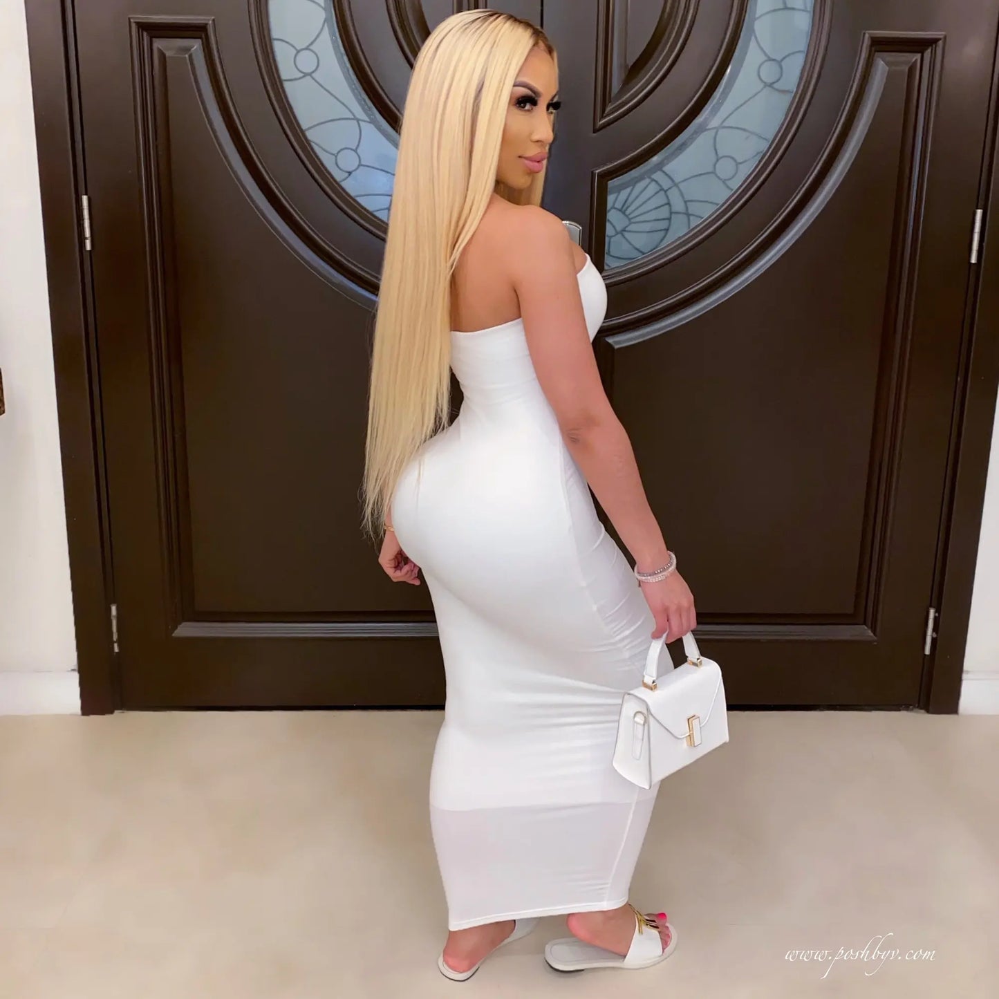 Sculpted Strapless Bodycon Dress