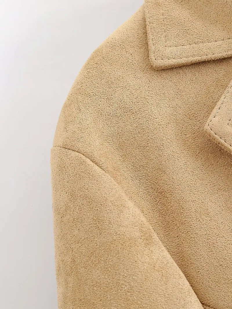 Vintage Aspen Faux Fur Crop Jacket