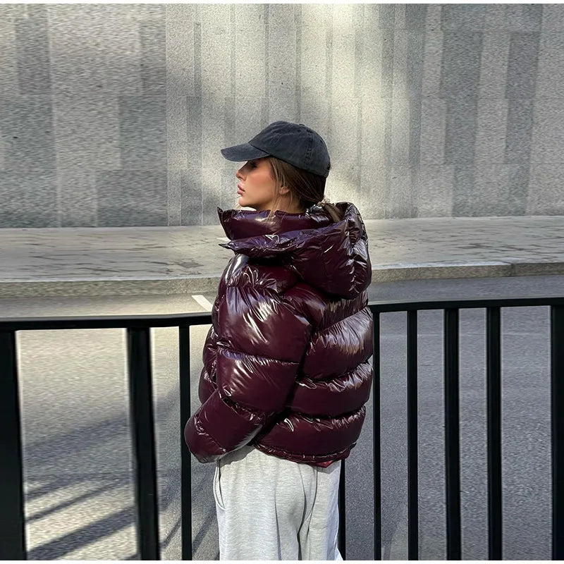 Glossy Urban Puffer Jacket