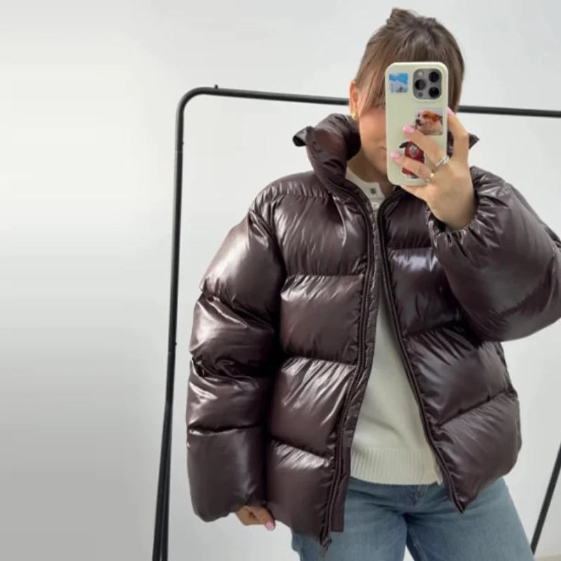 Glossy Urban Puffer Jacket