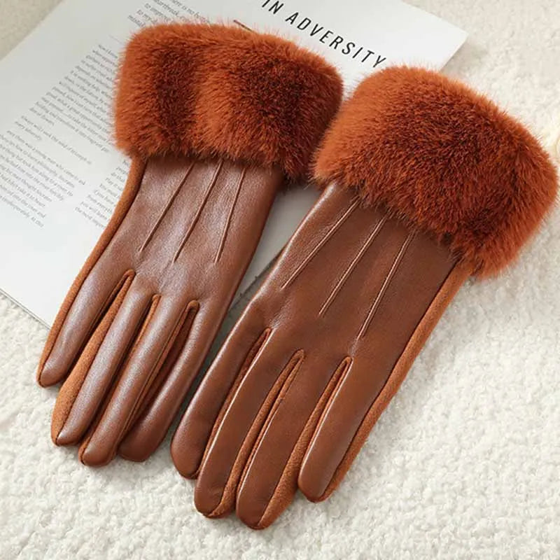 Luxe Fur Winterhandschuhe