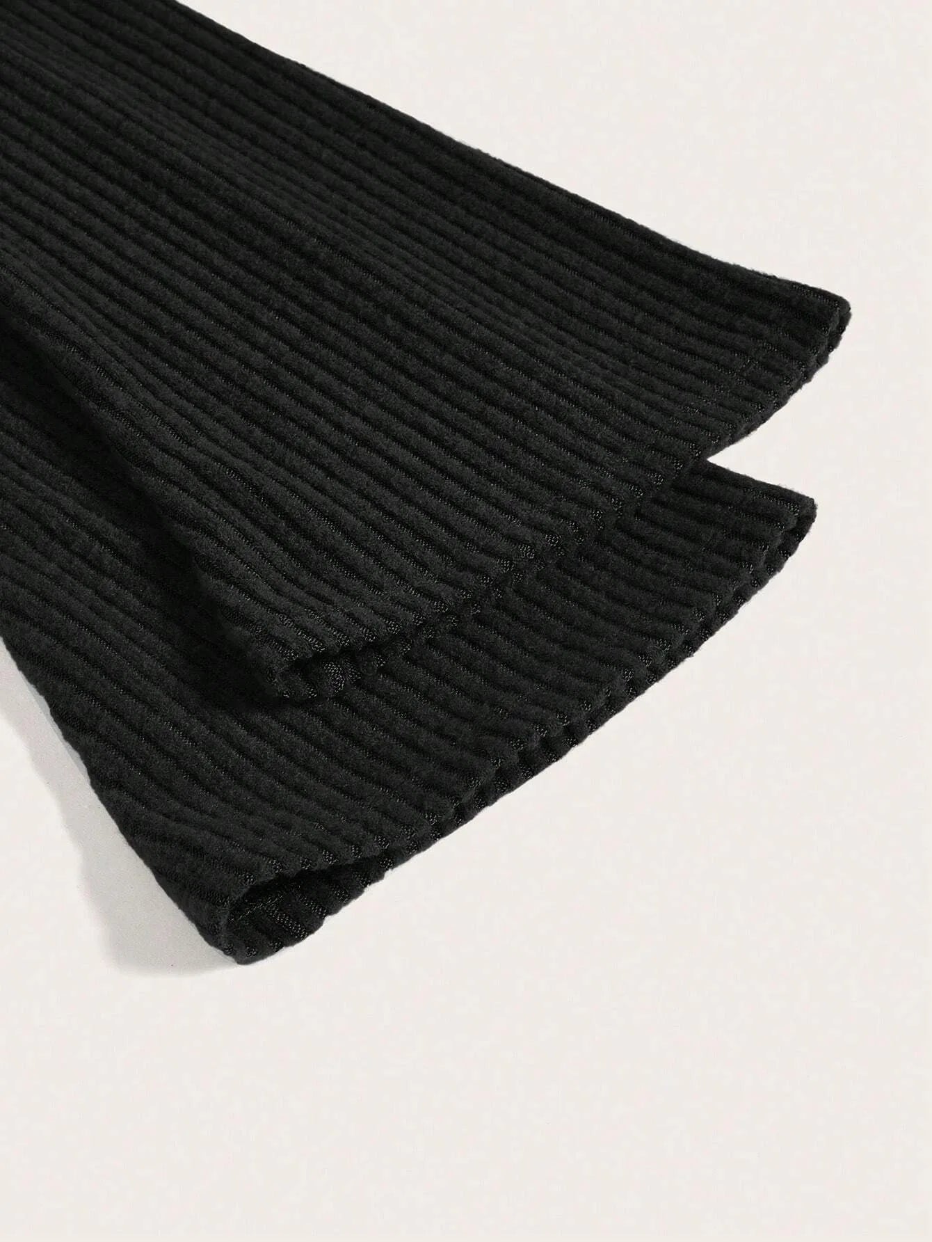 Rib Elegance Off-Shoulder Knit