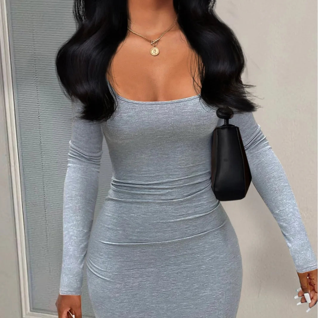 Sculpted Allure Maxi Dress