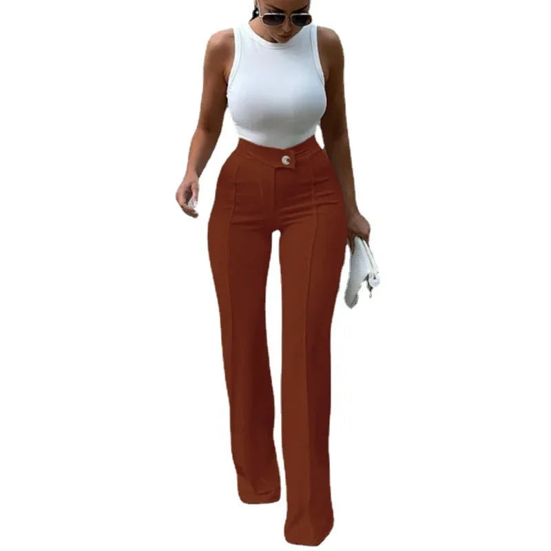 Contour High-Waist Tailored Pants