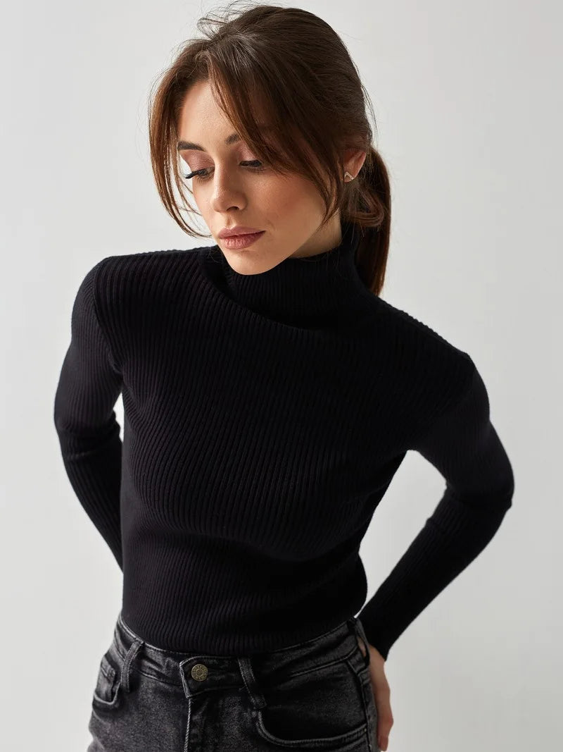 SilkRib Essential Turtleneck