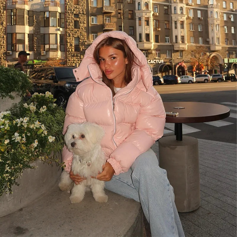 Glossy Urban Puffer Jacket