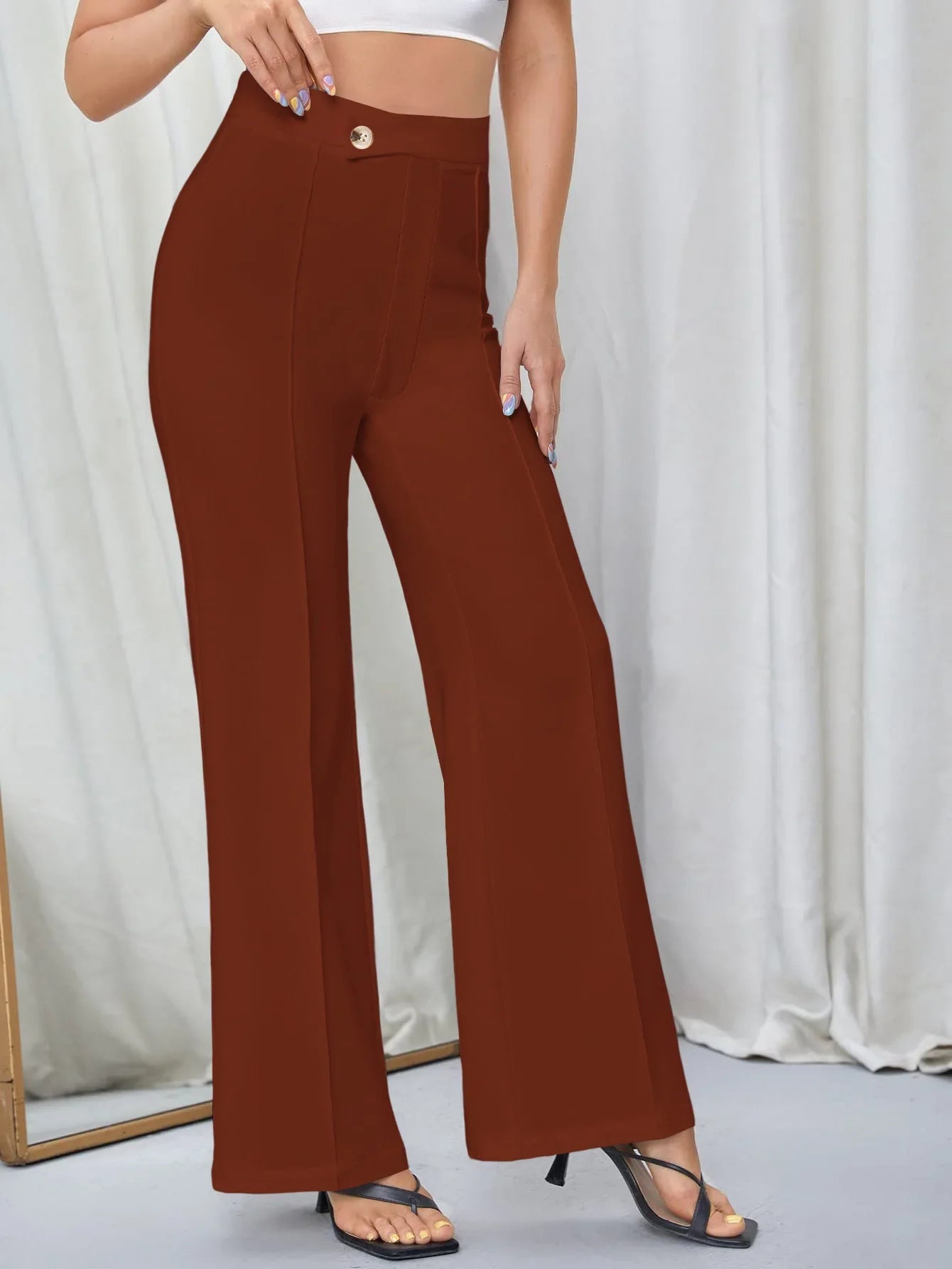 Contour High-Waist Tailored Pants