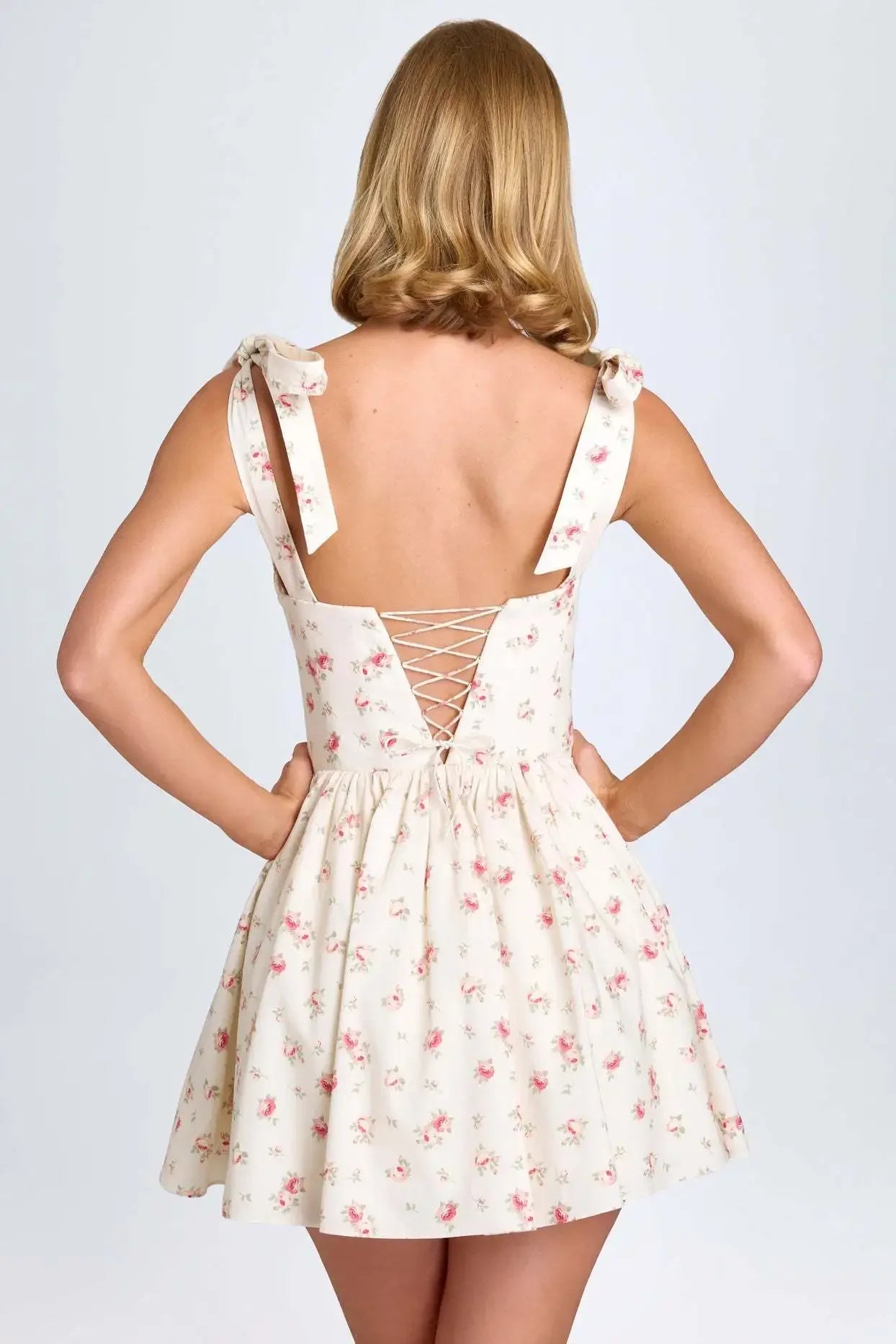 Blooming Bow Mini Dress