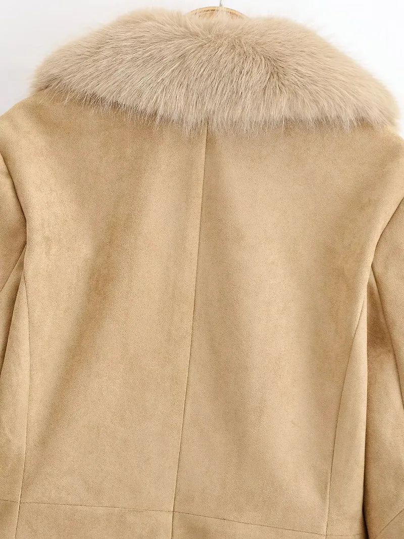 Vintage Aspen Faux Fur Crop Jacket