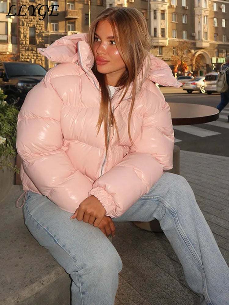 Glossy Urban Puffer Jacket