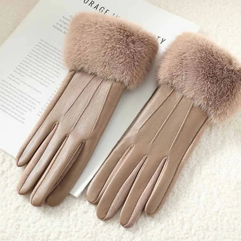 Luxe Fur Winterhandschuhe