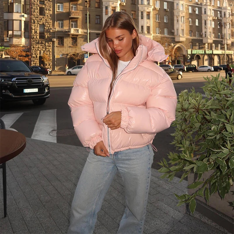 Glossy Urban Puffer Jacket