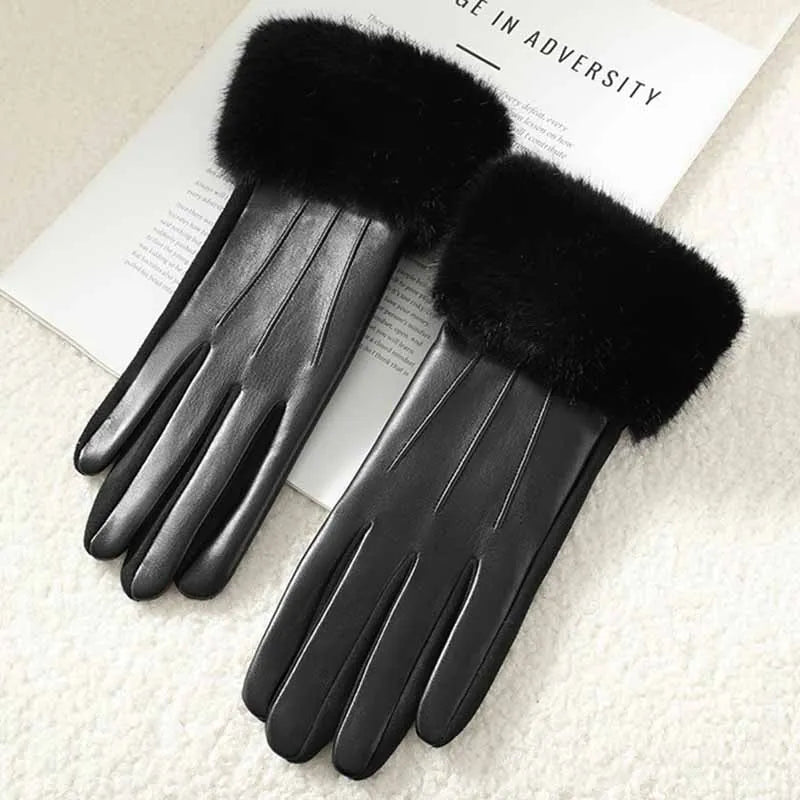 Luxe Fur Winterhandschuhe