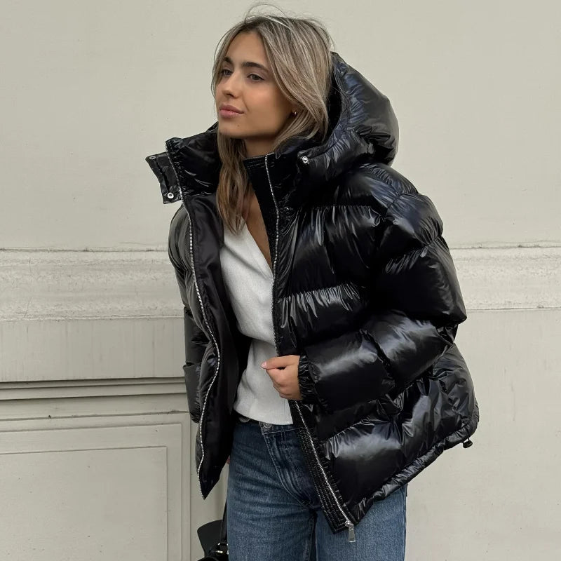 Glossy Urban Puffer Jacket