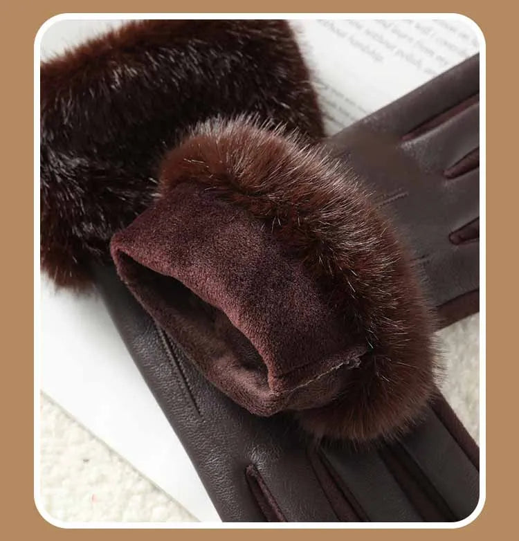 Luxe Fur Winterhandschuhe