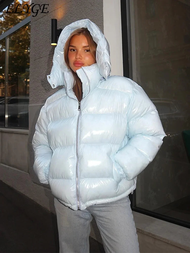 Glossy Urban Puffer Jacket