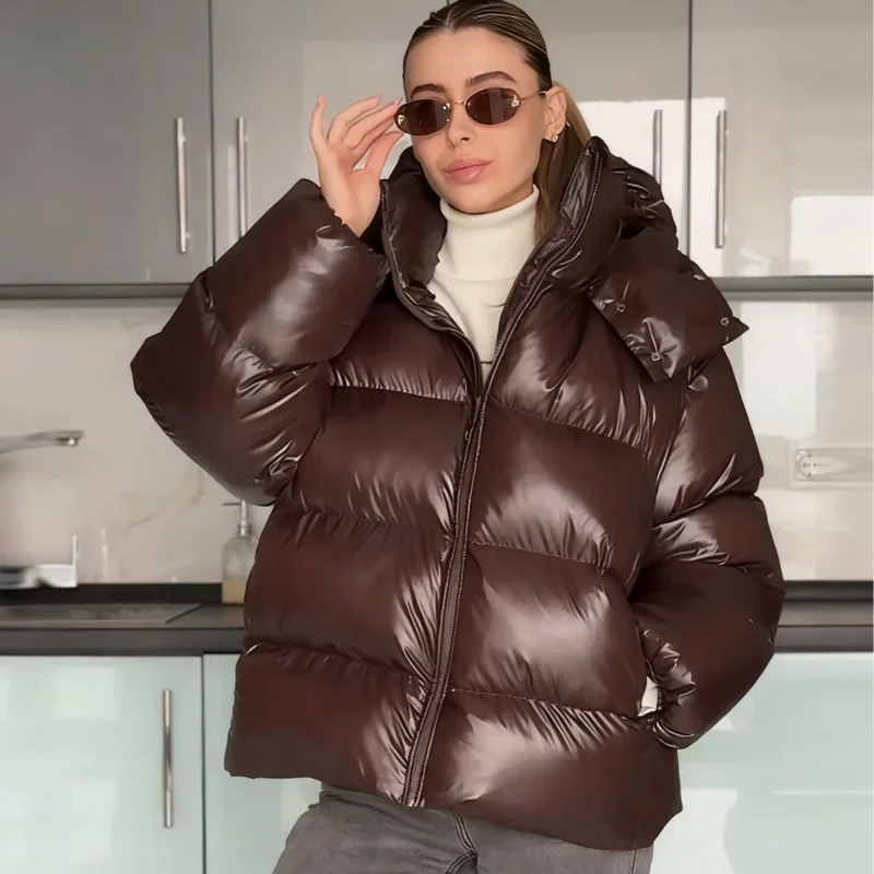 Glossy Urban Puffer Jacket