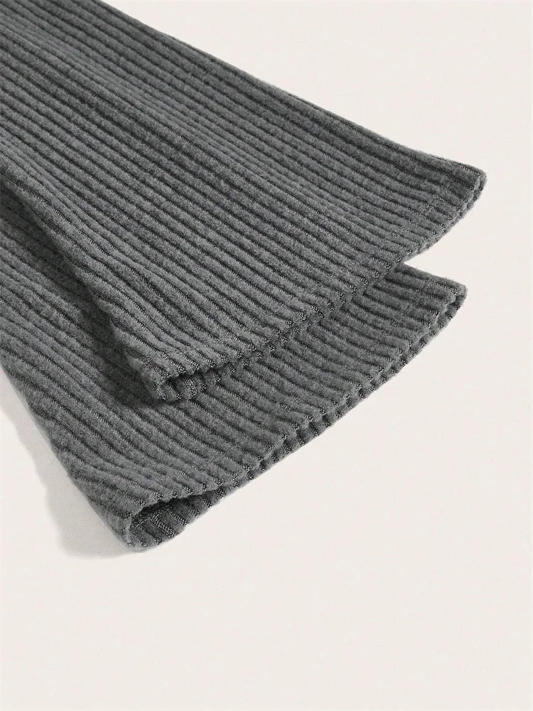 Rib Elegance Off-Shoulder Knit